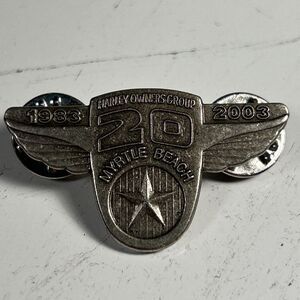 HARLEY DAVIDSON HOG RALLY 2003 20th ANNIVERSARY MYRTLE BEACH VEST PIN